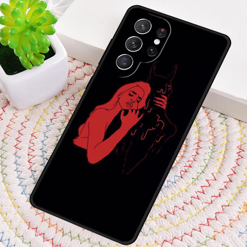 Red Doodles Aesthetics TPU Phone Case For Samsung Galaxy note 10 pro S26 S25 S24 S23 S22 Ultra Plus S21 FE S20 Shockproof Cover