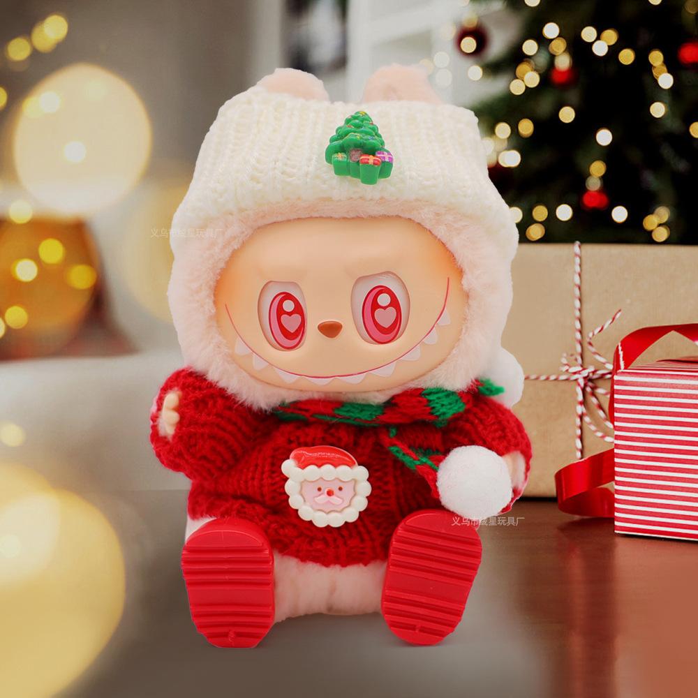[Only Clothes] Christmas Sweater Hat Set Cartoon Vinyl Doll with Pendant Gift Plush Toy by Spot for LBB