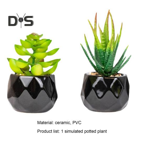 Artificial Plant Reusable Realistic PVC Fresh Keeping Easy Care Artificial Succulents Bonsai