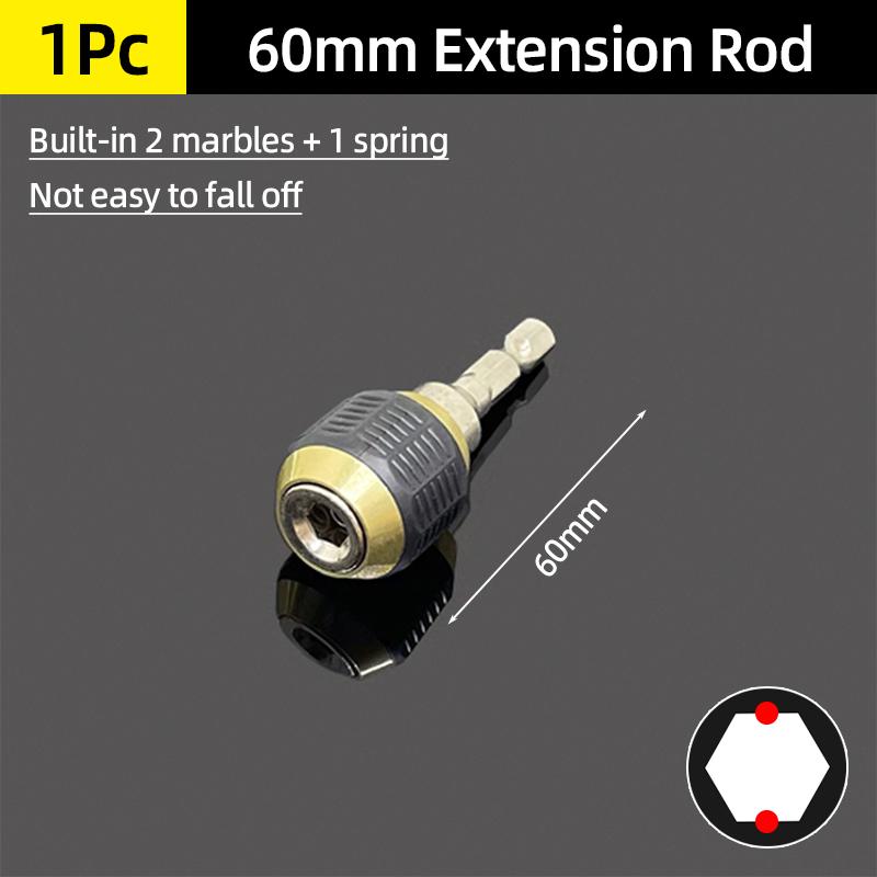 50/60/150mm Screwdriver Bit Holder Drill Extension Rod Hex Shank Self-locking Quick Release Adapter Impact Driver Power Tools