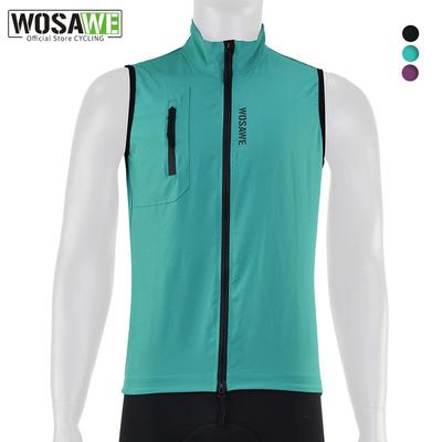 Cycling Vest WOSAWE Men's Bicycle Vest Lightweight Racing Gilet Team Cycling Sleeveless Jackets