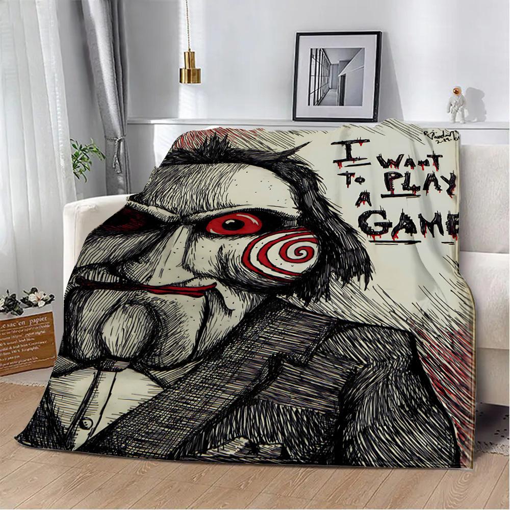Saw X Horror Thriller Movie Printed Blanket Picnic Blankets Warm Blanket Soft and Comfortable Blanket Home Travel Birthday Gift