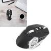 Wireless Bluetooth Mouse, 2.4GHz Rechargeable Silent Mouse with Optical Sensor, Adjustable DPI, Ergonomic Dual-Mode PC Mouse with Breathing Light