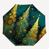 1pc Christmas Trees Cartoon Automatic Folding Umbrella, Lightweight Retractable Compact Travel Umbrella, 8-Rib Sturdy Frame009