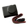 Vintage PU Leather Camera Bag Half Body Protective Cover with Strap for GR IIIx GR III GRIII GR3 Enhanced Grip Soft Lining 1Celsius4 Inch Thread Hole