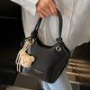 2025 New Products Are Popular, Fashionable and Simple, Hand-held Bucket Bags, Foreign Style and Versatile Commuting Solid Color PU Messenger Women's B