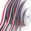 Czerwona, Biała i Niebieska Kolorowa Wstążka DIY Czerwona, Biała i Szafirowo-Niebieska Trójkolorowa Kolorowa Taśma z Pączkami Granatowa Taśma Ręcznie Robiona