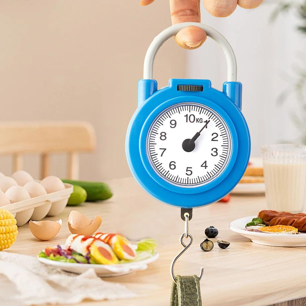 Handheld Scale High Accuracy Portable Kitchen Spring Scale 22lb Load Capacity Small Food Weighing Scale for Household