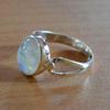 Natural Blue Fire Rainbow Moonstone Gemstone 925 Sterling Silver Ring