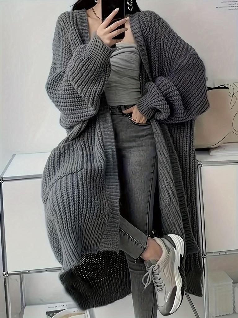 2024 European and American Clear Texture Loose Cardigan Outerwear