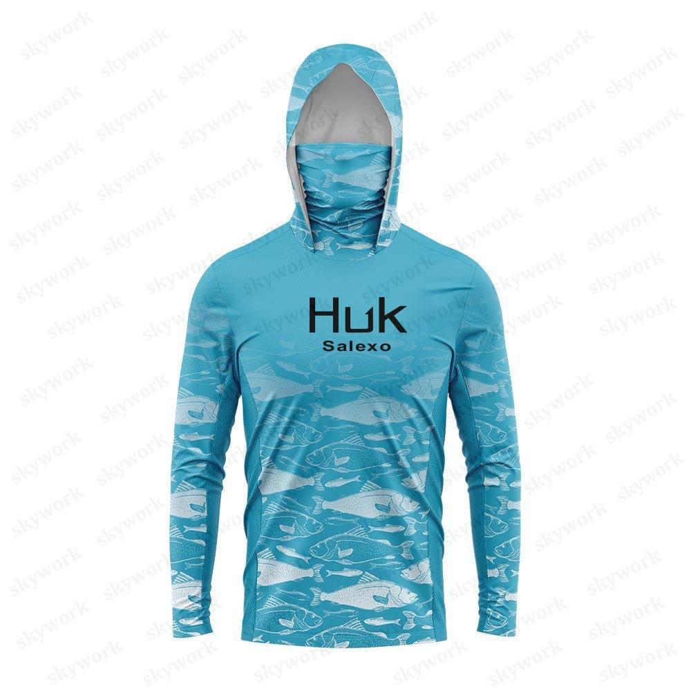 HUK Fishing Sunscreen Clothing Men's Ice Silk Fishing Clothing Summer Special Cover Breathable Fishing Sea Fishing Luya Sunscreen Clothing