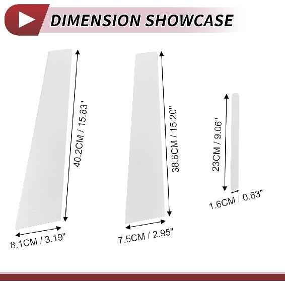 6 Pcs Door Pillar Window Trim for Kia Forte 2014-2018 Front Rear Left Right Anti Scratch Sticker Pillar Posts Cover Chrome Silver Tone