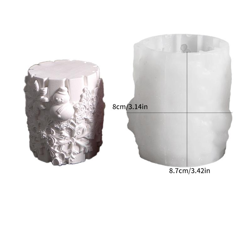 Силиконовая форма Снеговик Белый Олень Украшение Форма Рождественская Снежинка Силиконовая Для Домашнего Декора Рождественский Декор