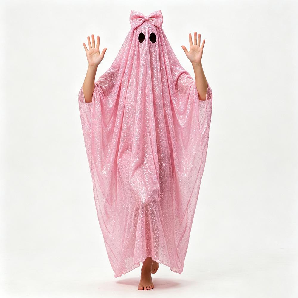 Halloween pink ghost cloak cos suit