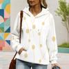 Women Plus Size Long Sleeve Drawstring Hoodie Floral Tree Printed Black Pullover Kangaroo Pocket