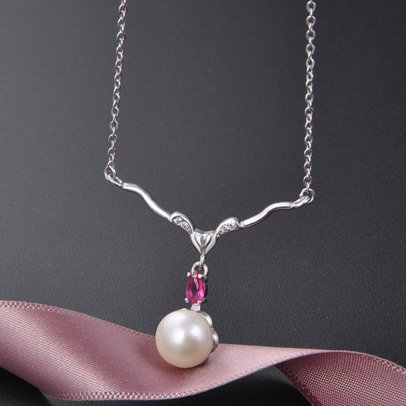 Lindon 925 Sterling Silver Classic Women Necklace Pendant Zircon Fashion Gift