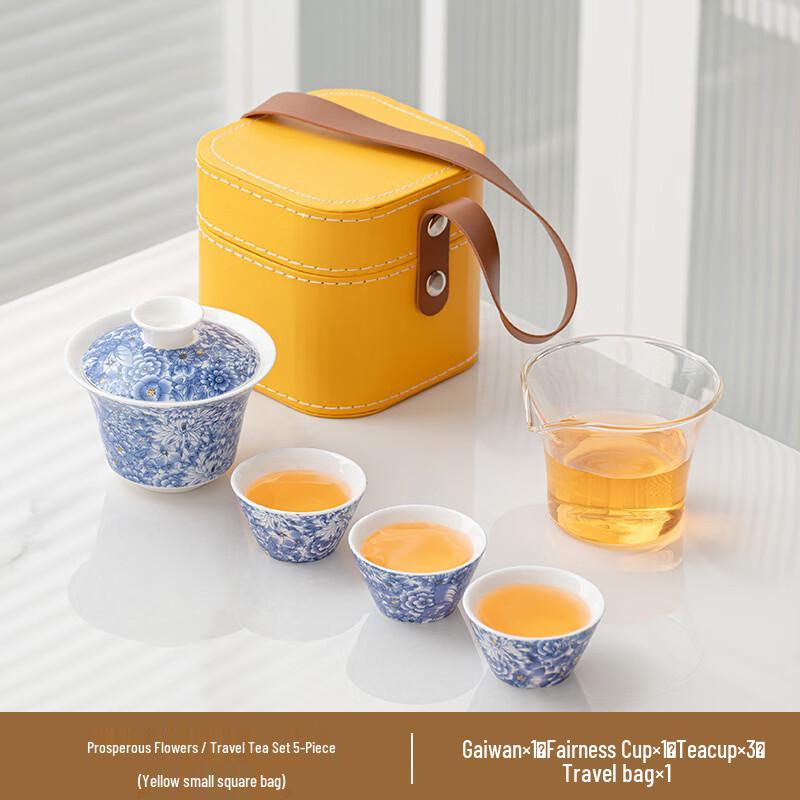 Yuzhuxun Floral Travel Tea Set