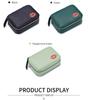 Damen Mini-Lippenstifttasche aus echtem Leder mit Spiegel - Modische und tragbare Drei-in-Eins Make-up-Tasche