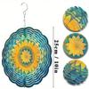 25.4 cm Metal Wind Chime with 360 Rotating Hook Dainty Hanging Decor for Patio Garden Spring Summer Fall Winter Gift