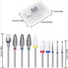 Milling Cutter For Manicure Set 10 Pcs Ceramic  Nail Drill Bits Removing Gel Varnish Tool