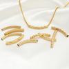10pcs Stainless Steel Connectors Curved Tube for Jewelry Making Gold Color Straight Beads Bracelet Necklace DIY Jewelry Finding