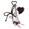 Leopard Print Heart Leather Bow Knot Keychain and Phone Pendant
