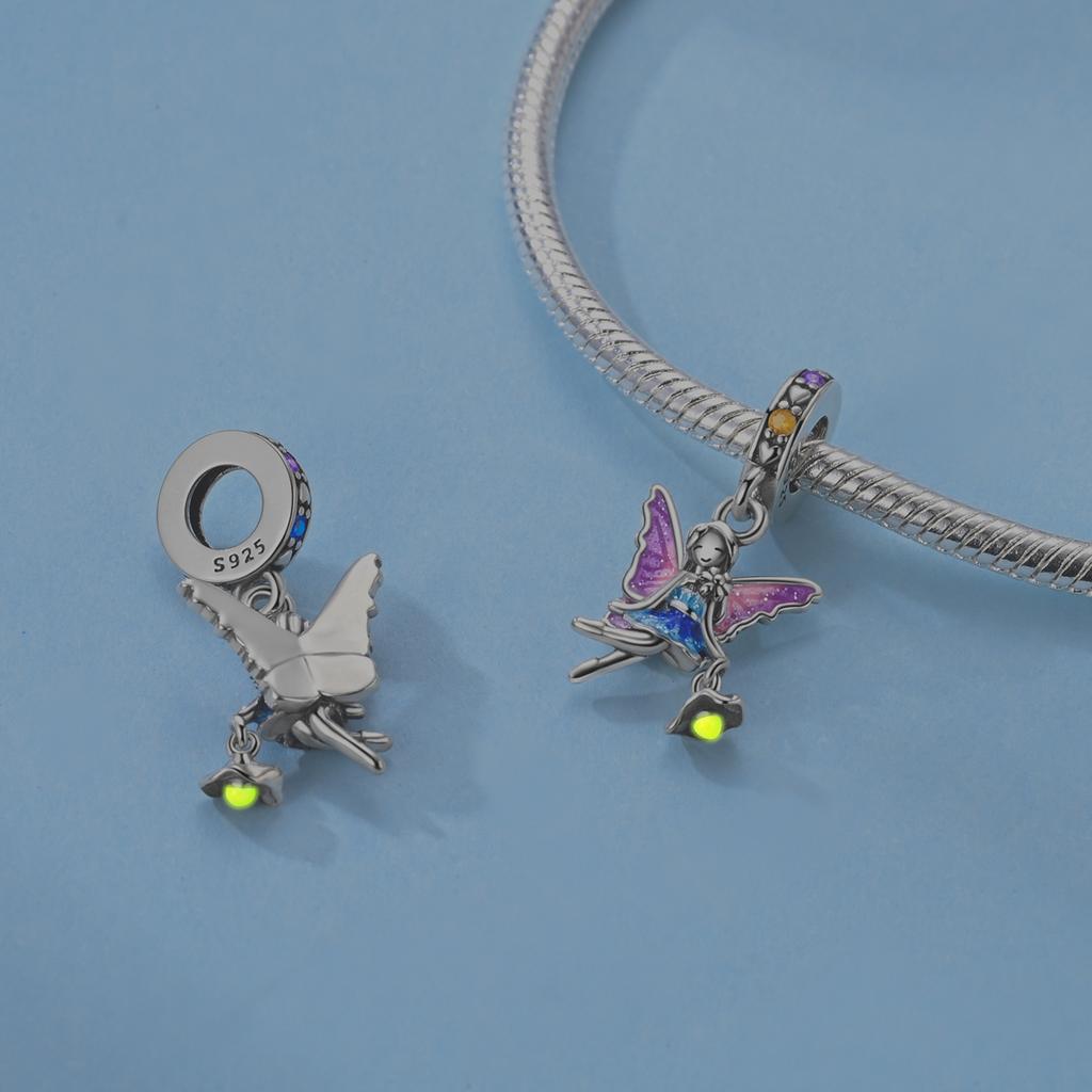 Kupfer Elf Mit Leuchtender Lampe Anhänger Charms Schmuck Passend Für Original Armband Halskette Für Frauen Diy Geschenk