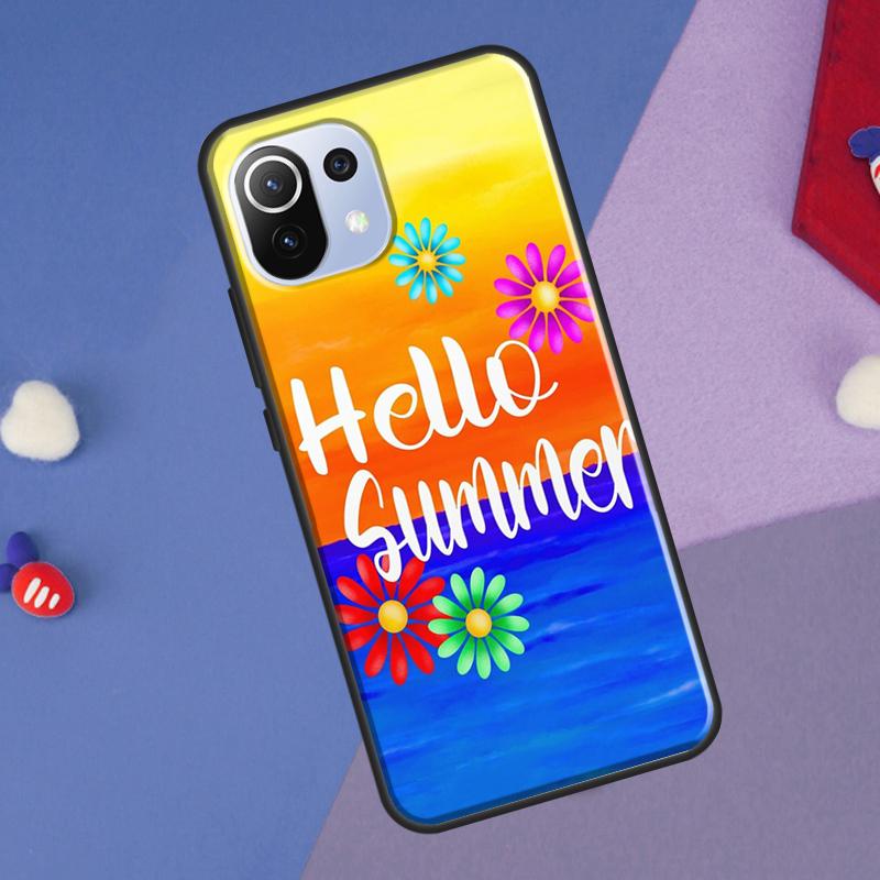 Hello Summer Flowers Cover For Xiaomi 14 Ultra 13 11T 12T 13T 14T Pro POCO X6 X7 Pro X3 X5 F3 F5 F6 M6 Pro Case