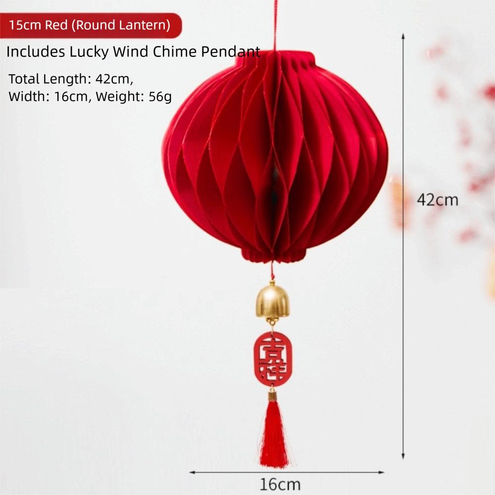 2026 Red Honeycomb New Year Decorations with Tassel Paper Christmas Tree Ornament Hanging Style Christmas Balls Patio Decor