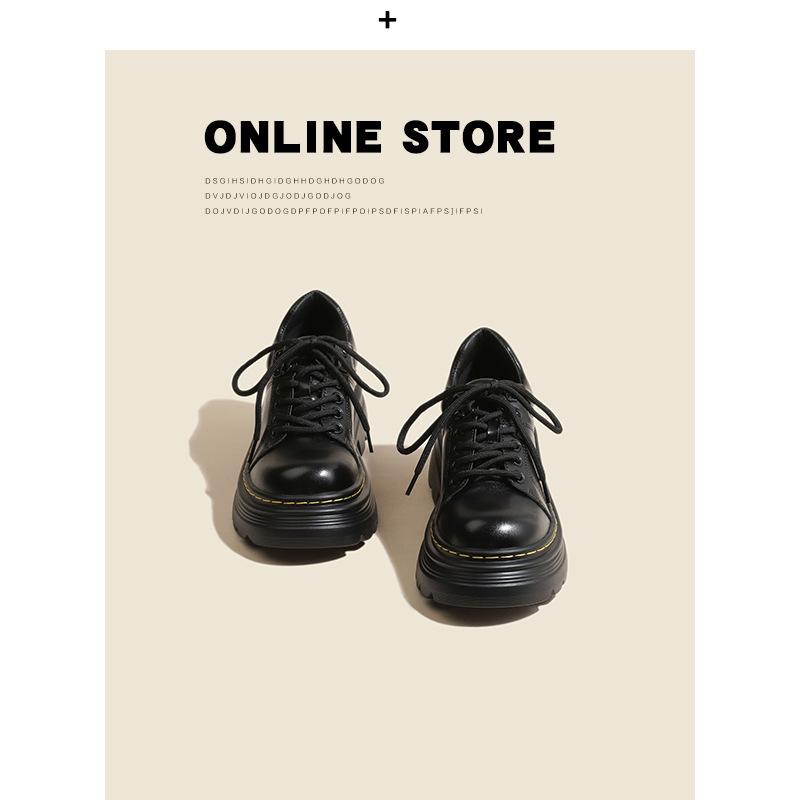 Pantofi Derby cu șireturi, cu vârf rotund și înălțare interioară, din piele mică, pentru femei, mărimea mică 32