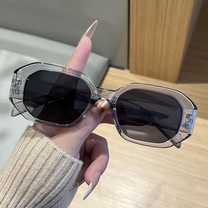 Korean Square UV Resistant Sunglasses For Men And Women Fashion Polygon Street Photography Outdoor Sunscreen Sun Glasses
