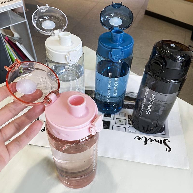 780 ml plastvattenflaska för att dricka Bärbar Sport Te Kaffekopp Köksredskap Barn Vattenflaska för skolan Transparent