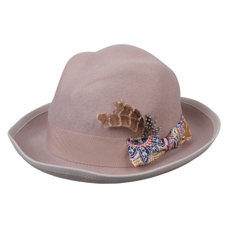 

Wool Fedoras Hat for Masquerades Party Gentleman Hat Jazzs Hat with Bowknot Adult Music Festival Costume Top Hat Headwear 1