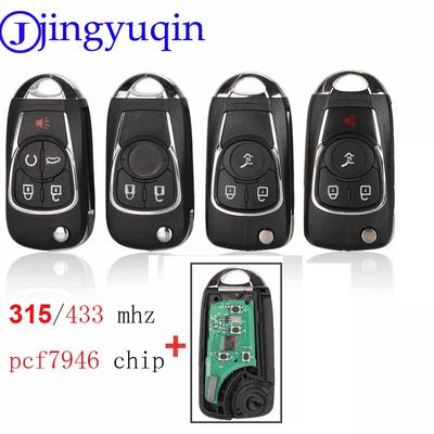 Jingyuqin 315/433mhz Modified Car Key Shell For Chevrolet Cruze For Buick For VAUXHALL OPEL Insignia Astra J Zafira C 2