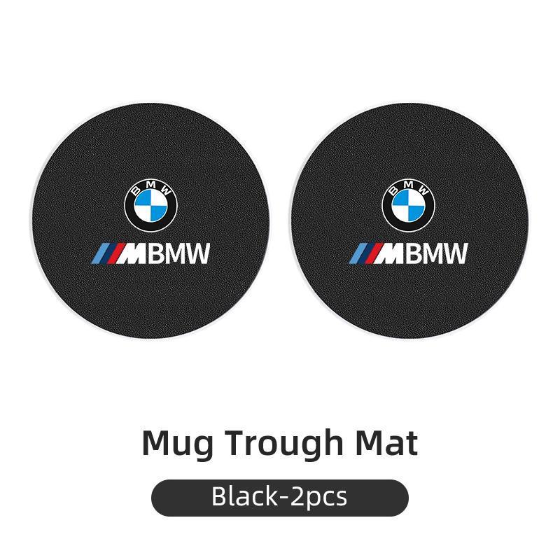 

2025 Hot Car Carbon Leathe Coasters Pads Centre Console Cup Non-Slip Mats For BMW PerCar Carbon Leathe Coasters Pads Centre Co