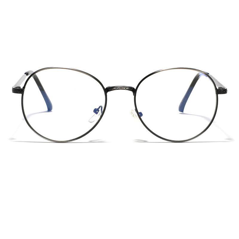 Metal Thin Frame Glasses For Women, Bronze Retro Literary Flat Glasses For Men