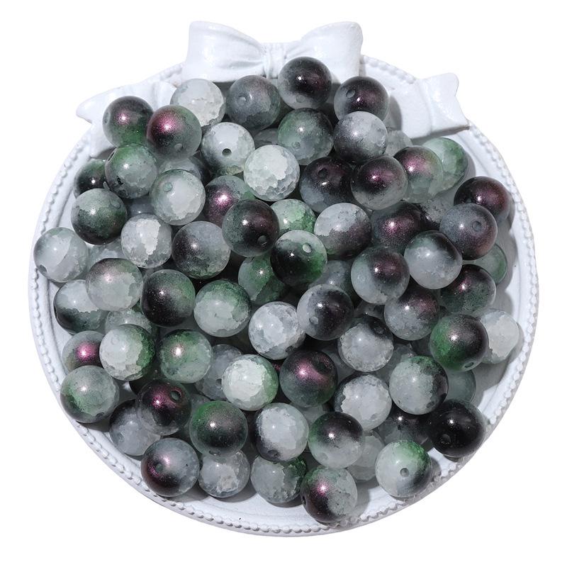 8/10mm Crackle Bicolor Glass Beads for DIY Jewelry