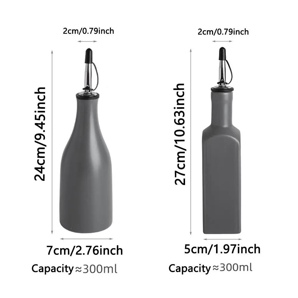 Hemkök Keramisk Kryddburk Olivoljedispenser Stor Kapacitet Läckagesäker Vinäger Olja Kryddflaska Med Etikettklistermärken