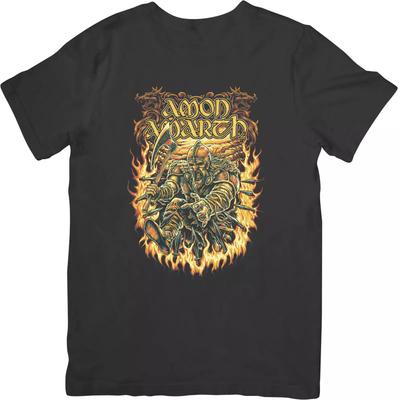 Amon Amarth Musica Unisex Vestibilità Uomo e Donna T-Shirt Cotone di Qualità Nera
