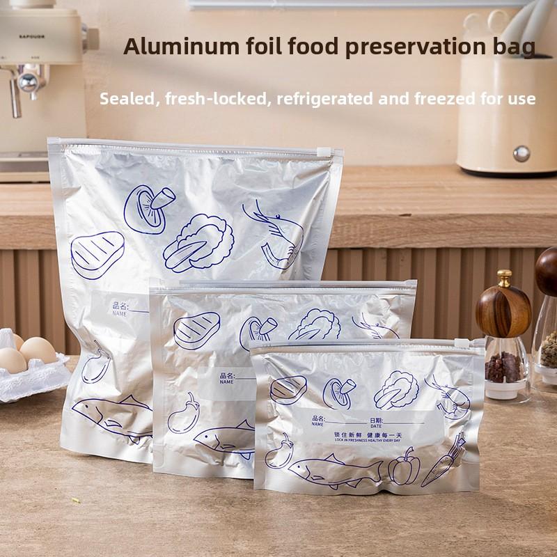 10 Piezas PcsSello Antibacteriano para Frigorífico Congelador Autosellante con Cierre Zip-Lock Sello de Grado Alimenticio Dispensador Bolsa Nevera