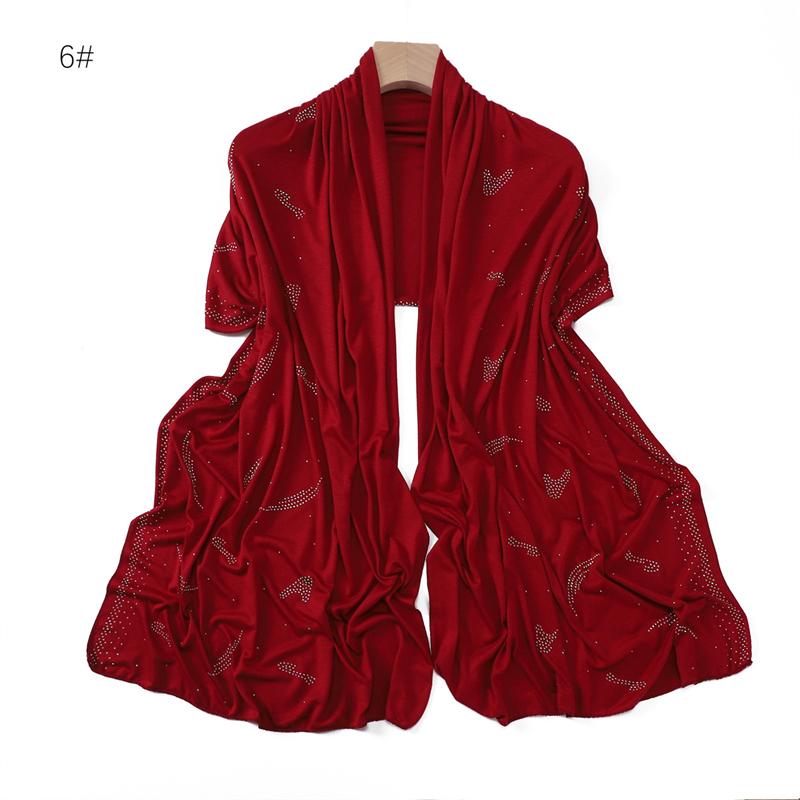 Muslim Solid Jersey Hijab Scarf for Women Cotton Square Head Wrap Scarves Jersey Hijabs Islamic Turban Headband Shawl Scarves