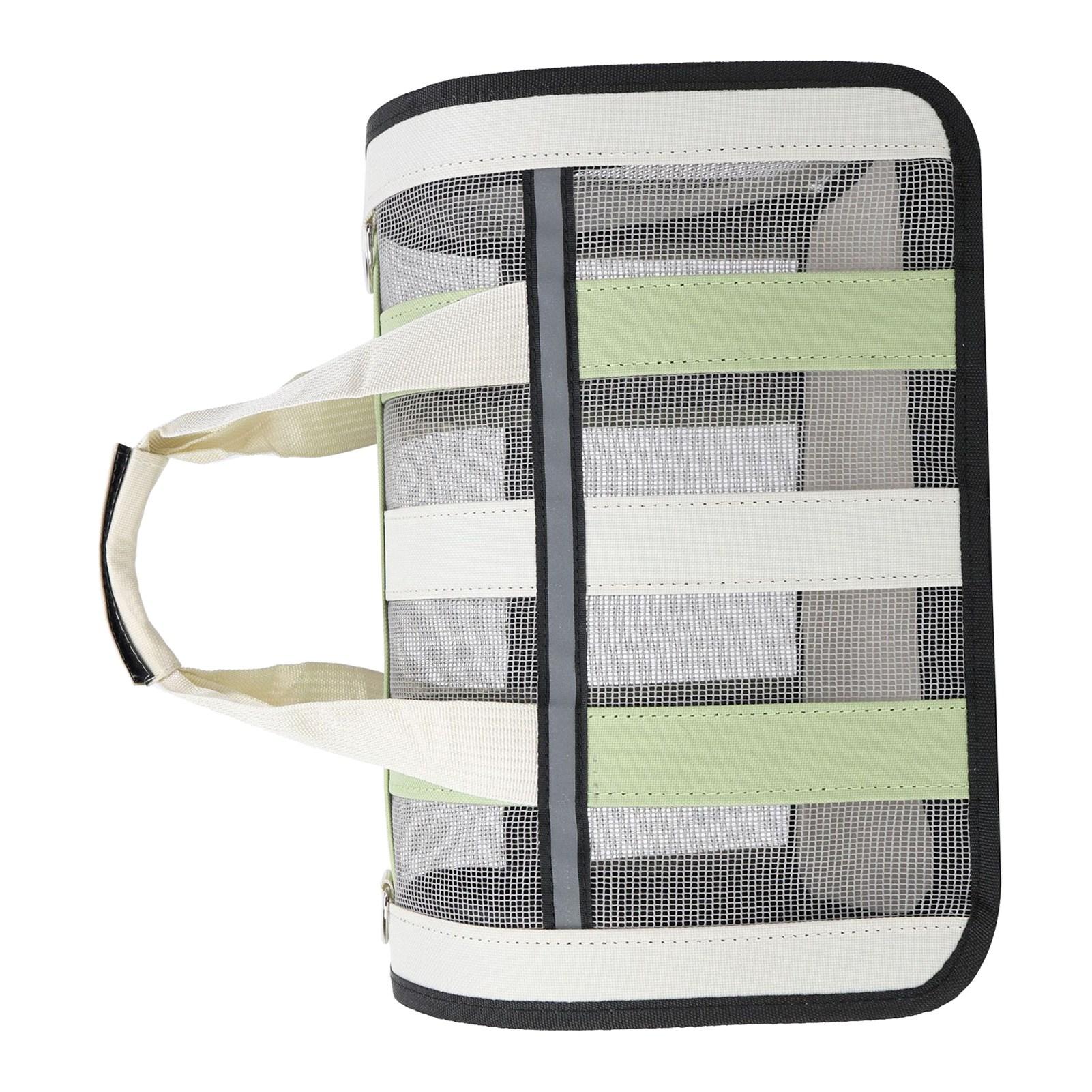 Transportines para Gatos Impermeables Transpirables Tela Oxford Plegable Bolsa Transportadora de Viaje para Mascotas Perros Medium 31.5x15.75in verde claro
