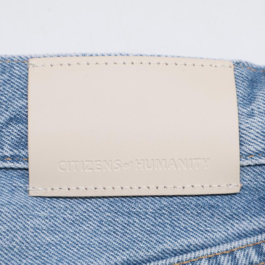 Citizens of humanity 2053B-3041 AYLA Blue Cotton Baggy Cuff Crop Denim Pants Bottoms 27 blueUsed