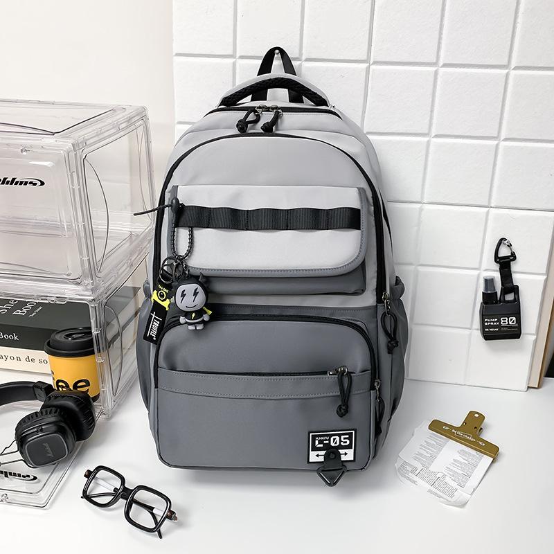 Schoolbag1011 New Japanese College Student Backpack Men's Travel Backpack Junior High School High School Students Large Capacity Multi-layer Schoolbag