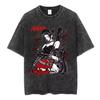 2026 Summer Hot Sale Anime Nana Osaki Black Stones Washed Vintage Graphic T-shirt Y2K Men Women Gothic Cotton Oversized T-shirt