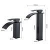 Bathroom Waterfall Basin Faucet Brass Bath Sink Faucet Hot&Cold Water Mixer Vanity Tap Deck Mounted Washbasin Taps