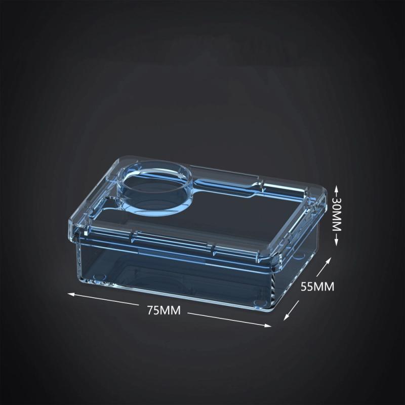 Pet Reptile Lizard Turtle Transparent Feeder Anti-Escape Food Bowl Worm Live Container Reptile Pet Bowls Feeder Pet Supplies