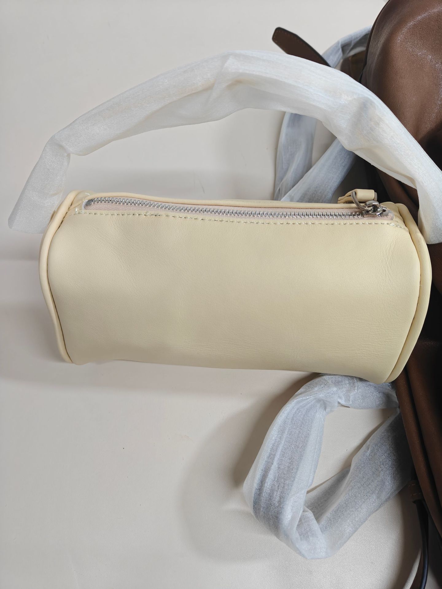 

Suede Pencil Case Bag, Summer Genuine Leather Shoulder Bag, Crossbody Handbag for Women 20*9*12