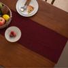 Solid Color Woven Tea Flag Hand Sewn Polyester Rectangular Table Runner and TV Cabinet Table Cloth Dining Table Wedding Decoration-1pcs