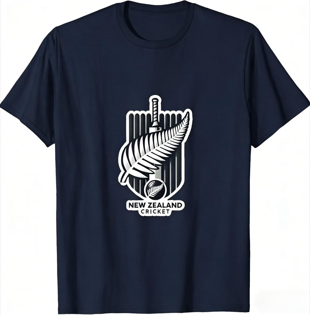 2026 New Zealand Cricket Celebrating The Spirit Printed T Shirt Vintage Top for Everyday Wear Homme Soft Comfortable Summer Tee